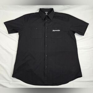 Jagermeister Shirt Mens 2XL Black Short Sleeve Button Up Chest Pockets